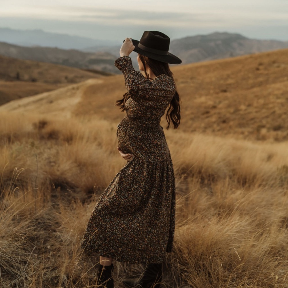 Doen Cecily dress black poppy bell floral